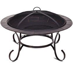 30" Outdoor Fire Pit BBQ Camping Firepit Heater - HW59384