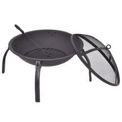 22" Outdoor Metal Firepit Backyard Patio Round Stove - HW52966
