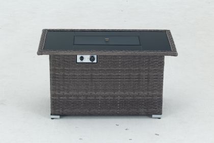 44" Gas Propane Fire pit Table Rectangle 50,000 BTU - as Pic