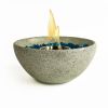 Tabletop Fire Pit Beige, Table Top Fire Bowl Outdoor & Indoor Portable Ethanol Fireplace Alcohol Fire Pot - as Pic