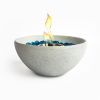 Tabletop Fire Pit White, Table Top Fire Bowl Outdoor & Indoor Portable Ethanol Fireplace Alcohol Fire Pit - as Pic