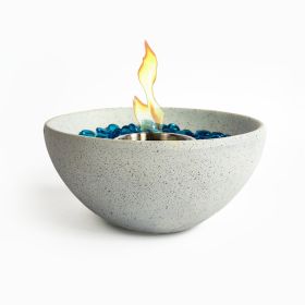 Tabletop Fire Pit White, Table Top Fire Bowl Outdoor & Indoor Portable Ethanol Fireplace Alcohol Fire Pit - as Pic