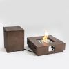 Outdoor Propane Tank Cover Gas Tank Holder Hideaway Side Table Outdoor Concrete Corner Table-Grey - as Pic