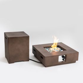Outdoor Propane Tank Cover Gas Tank Holder Hideaway Side Table Outdoor Concrete Corner Table-Grey - as Pic