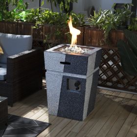 Outdoor Concrete Fire Pit Column Propane Fire Pit Patio Gas Fire Pit - as Pic