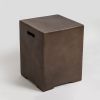 Outdoor Propane Tank Cover Gas Tank Holder Hideaway Side Table Outdoor Concrete Corner Table-Brown - as Pic