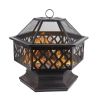 24.4'' IRON FIRE PIT OUTDOOR - as Pic