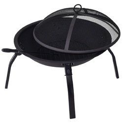 22" Outdoor Portable Folding 4 Legs Fire Pit Fireplace - OP3411