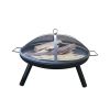 Furnace round utility grill fire pit heating stove simple cauldron outdoor bonfire yard - as picture