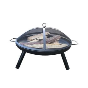 Furnace round utility grill fire pit heating stove simple cauldron outdoor bonfire yard - as picture