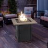 28" 48000 BTU Propane Gas Fire Pit Table - Woodgrain