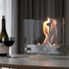 Table Top Fire Pit with Tempered Glass & Stainless Steel - Default Title