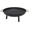 Fire Pit 26.6"x22.8"x8.9" Steel - Black