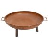 Fire Pit 26.6"x22.8"x8.9" Steel - Brown