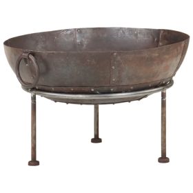 Rustic Fire Pit Ø 23.6" Iron - Brown