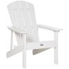 Adirondack Chair, Faux Wood Patio & Fire Pit Chair, Weather Resistant HDPE for Deck, Outside Garden, Porch, Backyard, White - as Pic