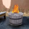 Smokeless Firepit With Wood Pellet/Twig/Wood As The Fuel, Wood Look - as Pic