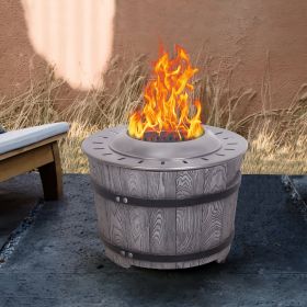 Smokeless Firepit With Wood Pellet/Twig/Wood As The Fuel, Wood Look - as Pic