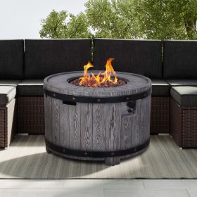 Hot Sales Product Faux Wood Grain Gas Fire Pit Table, Create A Wild-joy Resort On Your Patio With This Fire Pit Table - as Pic