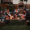 Wholesale Aluminum Outdoor Coffee Dining Patio Firepit Table Propane Gas Fire Pit Table With Stainless Steel Ice Tub - as Pic