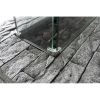 Living Source International Concrete Propane/Natural Gas Fire Pit Table with Glass  - 1