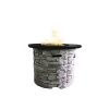 Living Source International 24'' H x 32'' W Fiber Reinforced Concrete Outdoor Fire Pit Table  - 1
