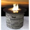 Living Source International 24'' H x 32'' W Fiber Reinforced Concrete Outdoor Fire Pit Table  - 1