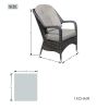 Direct Wicker 7-Piece Patio Wicker Gas Fire Pit Set Rectangular Table With Arm Chairs - gray