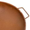 Fire Pit 26.6"x22.8"x8.9" Steel - Brown