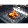 Direct Wicker Outdoor 9 Piece Patio Wicker Gas Fire Pit Set Round Table With Arm Chairs by Direct Wicker - brown