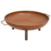 Fire Pit 26.6"x22.8"x8.9" Steel - Brown