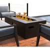 Living Source International Concrete Propane/Natural Gas Fire Pit Table (Dark ) - 1