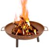 Fire Pit 26.6"x22.8"x8.9" Steel - Brown