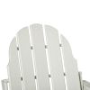 Folding Adirondack Chair, Faux Wood Patio & Fire Pit Chair, Weather Resistant HDPE for Deck, Outside Garden, Porch, Backyard, White - as Pic