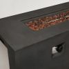 Dark Grey 70inch Concrete Large Fire Pit Table - as Pic