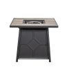 40,000 BTU Steel Propane Gas Fire Pit Table With Steel lid, Weather Cover - as Pic
