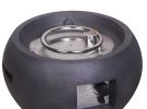 New Design Product Faux Concrete Texture Round Dark Propane Outdoor Fire Pit - as Pic