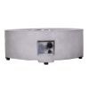 Diameter 30 Inch x 11 Inch Round Faux Concrete Texture Propane Gray Fire Pit With PVC Weather Cover - as Pic