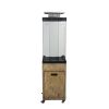 New Product Faux Woodgrain Tempered Glass Outdoor Propane Gas Fire Heater - as Pic