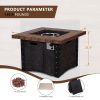 Good Product 50,000 BTU Outdoor Gas Fire Table , Faux Woodgraine table top Fire Pit - as Pic