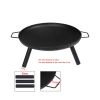 Furnace round utility grill fire pit heating stove simple cauldron outdoor bonfire yard - as picture