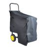 Firewood Log Cart Carrier - Outdoor or Indoor Black Steel Wood Rack Storage Mover - Rolling Wheeled Metal Dolly Hauler - Wood Moving Equipment - Black