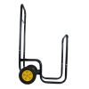 Firewood Log Cart Carrier - Outdoor or Indoor Black Steel Wood Rack Storage Mover - Rolling Wheeled Metal Dolly Hauler - Wood Moving Equipment - Black