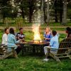 Multifunctional Patio Fire Pit Table - Black