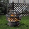 24.4'' IRON FIRE PIT OUTDOOR - as Pic