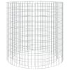 Gabion Fire Pit Ø 39.4" Galvanized Iron - Silver