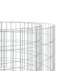 Gabion Fire Pit Ø 39.4" Galvanized Iron - Silver