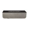 Outdoor Patio Concrete Fire table, Rectangle Gas Burning 56-Inch Fire Pit - 50, 000 BTU, Light Gray + Black - as Pic