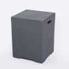 Outdoor Propane Tank Cover Gas Tank Holder Hideaway Side Table Outdoor Concrete Corner Table-Grey - as Pic