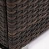 Wicker Fire Pit Column with Glass Wind Guard - as Pic